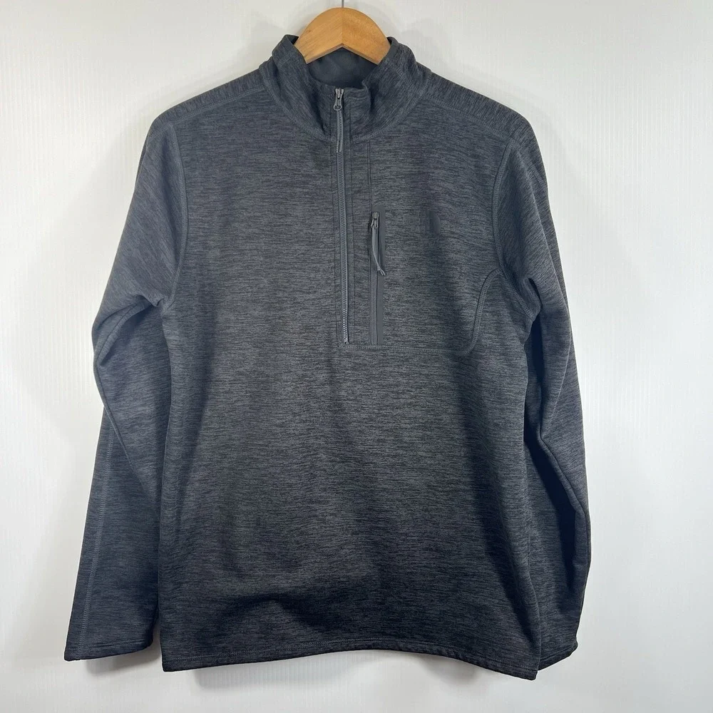 The North Face Canyonlands 1/2-Zip‎ Pullover Fleece Sweater Men's Sz Medium Gray